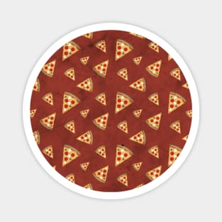 Cool pizza slices vintage red pattern Magnet